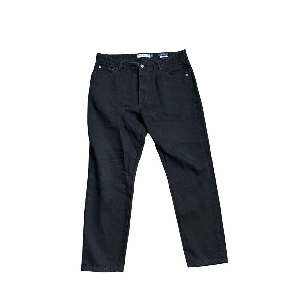 Mens Peter Manning‎ New York 36W 28L PMNYC Black Jeans Slim Fit